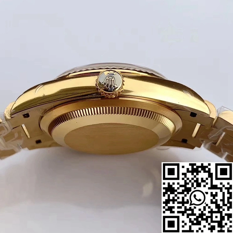 EW Champagne Gold Yellow Dial Factory Rolex Day-Date M128238-0045 0118